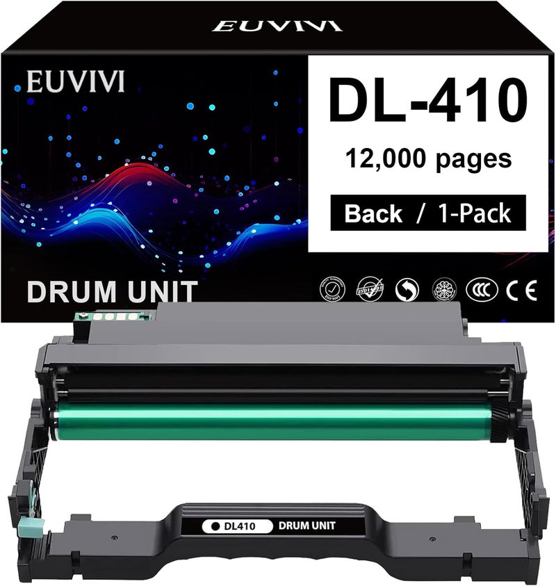 EUVIVI وحدة أسطوانة DL-410 متوافقة لطابعة Pantum DL-410 DL410 وحدة تصوير لطابعات M7102DW P3302DW P3012DW M6800FDW M6802FDW M7100DW M7202FDW P3012DN P3302DN M7102DN M7202DN إنتاج عالي 12,000 صفحة 1 عبوة - Image 1